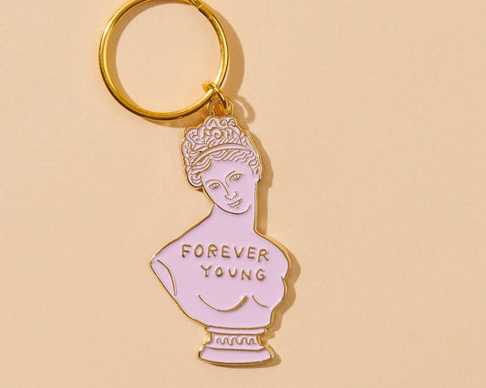 And Here We Are -  Enamel Keychain—Helena  (Bust Statue) - PMA Store at the Portland Museum of Art, Maine