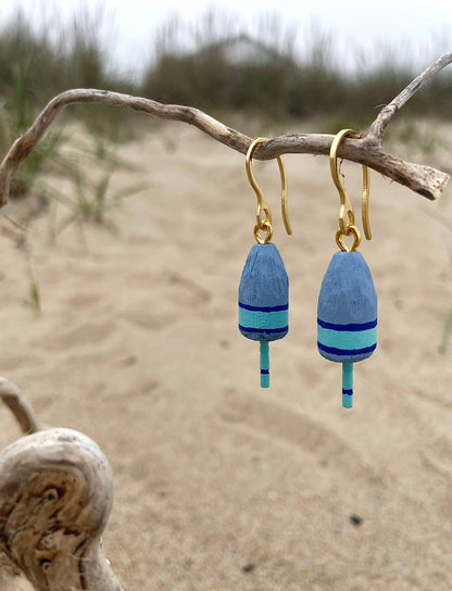 Blue Harbour Boatique - Buoy Earrings: White - PMA Store at the Portland Museum of Art, Maine