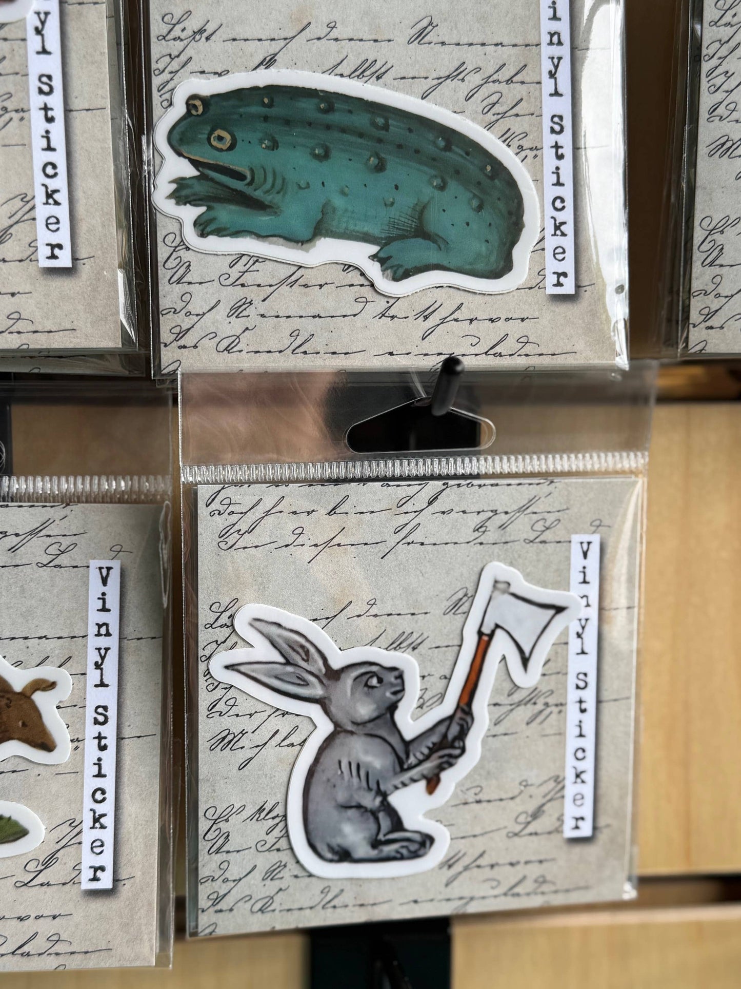ChicalooKate - Medieval Marginalia Girl! Vinyl Sticker : Packaged Sticker