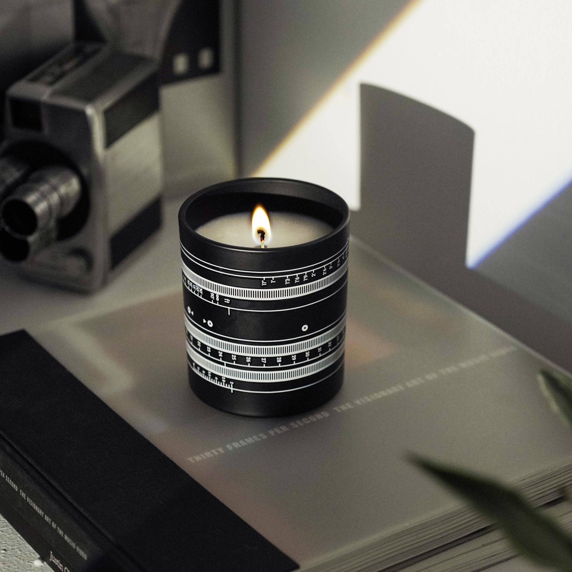Cinema Movie Lens Candle - 100% Vegan Soy Wax, 10oz - PMA Store at the Portland Museum of Art, Maine
