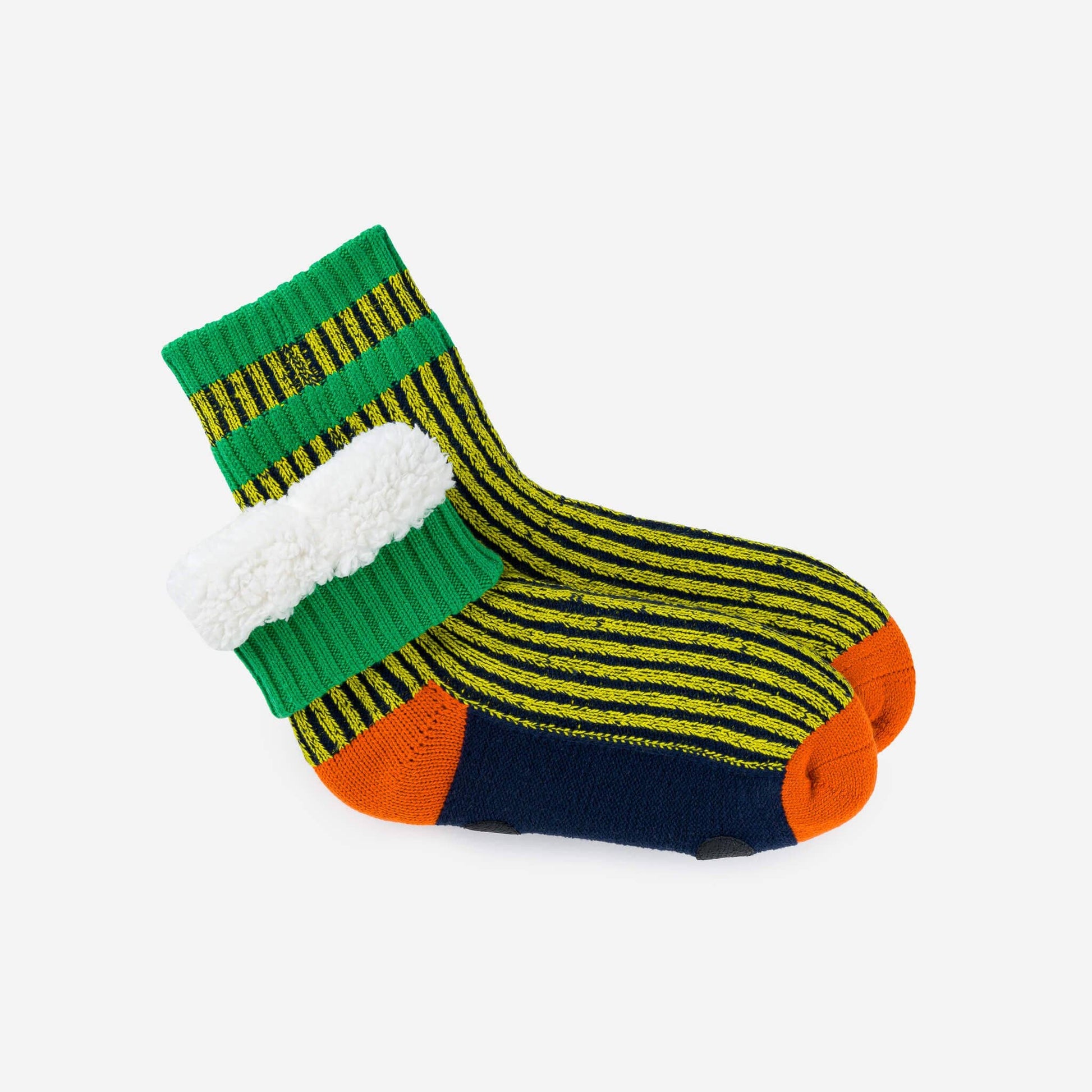 Gym House Socks: Yellow Navy / L/XL - W 9.5-12.5<br>M 8-11 - PMA Store at the Portland Museum of Art, Maine