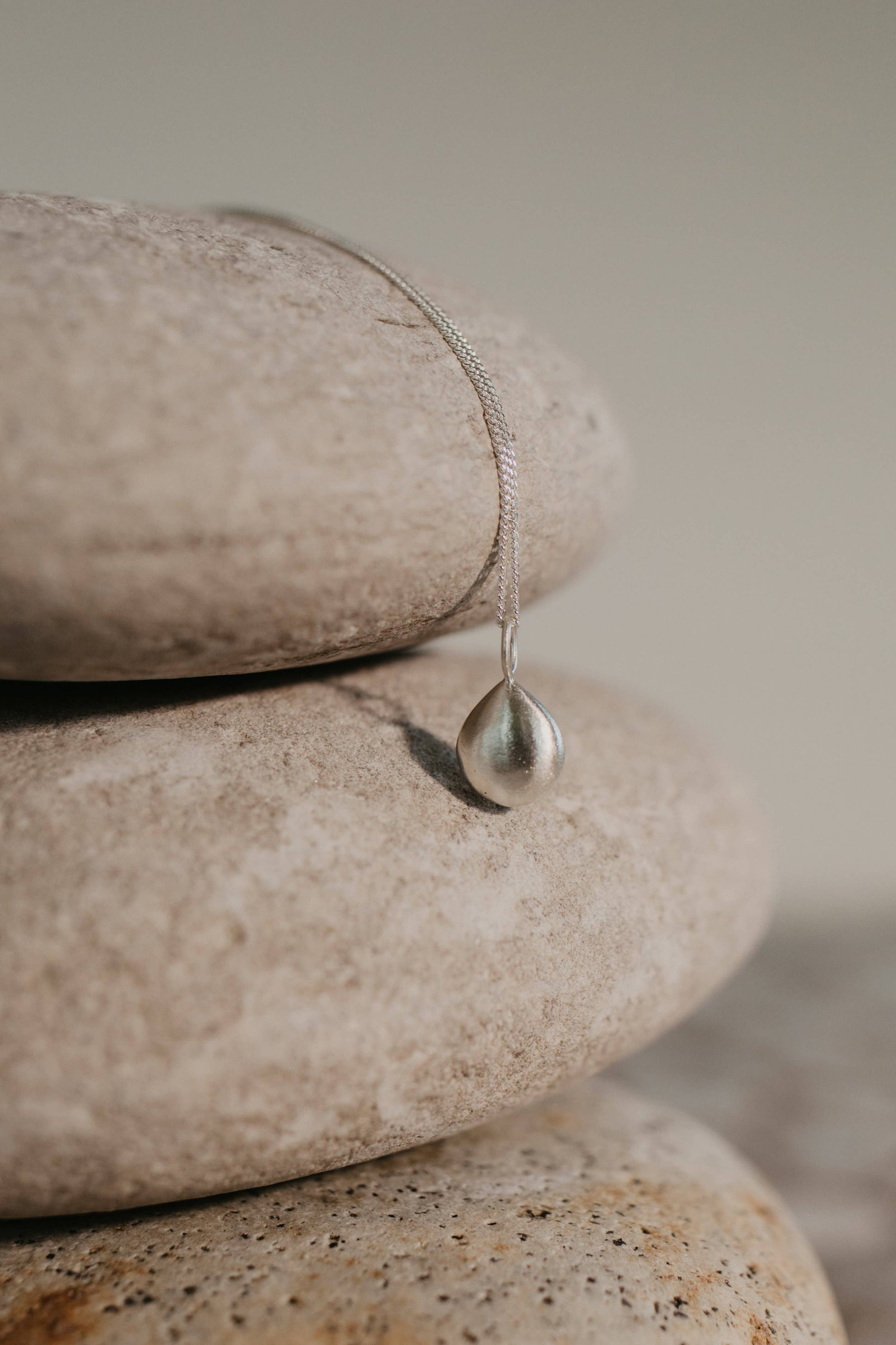 Sea Salt & Silver - Droplet Necklace - PMA Store at the Portland Museum of Art, Maine