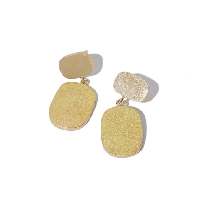 MULXIPLY - Skipping Stone Dangle Earrings | Brass