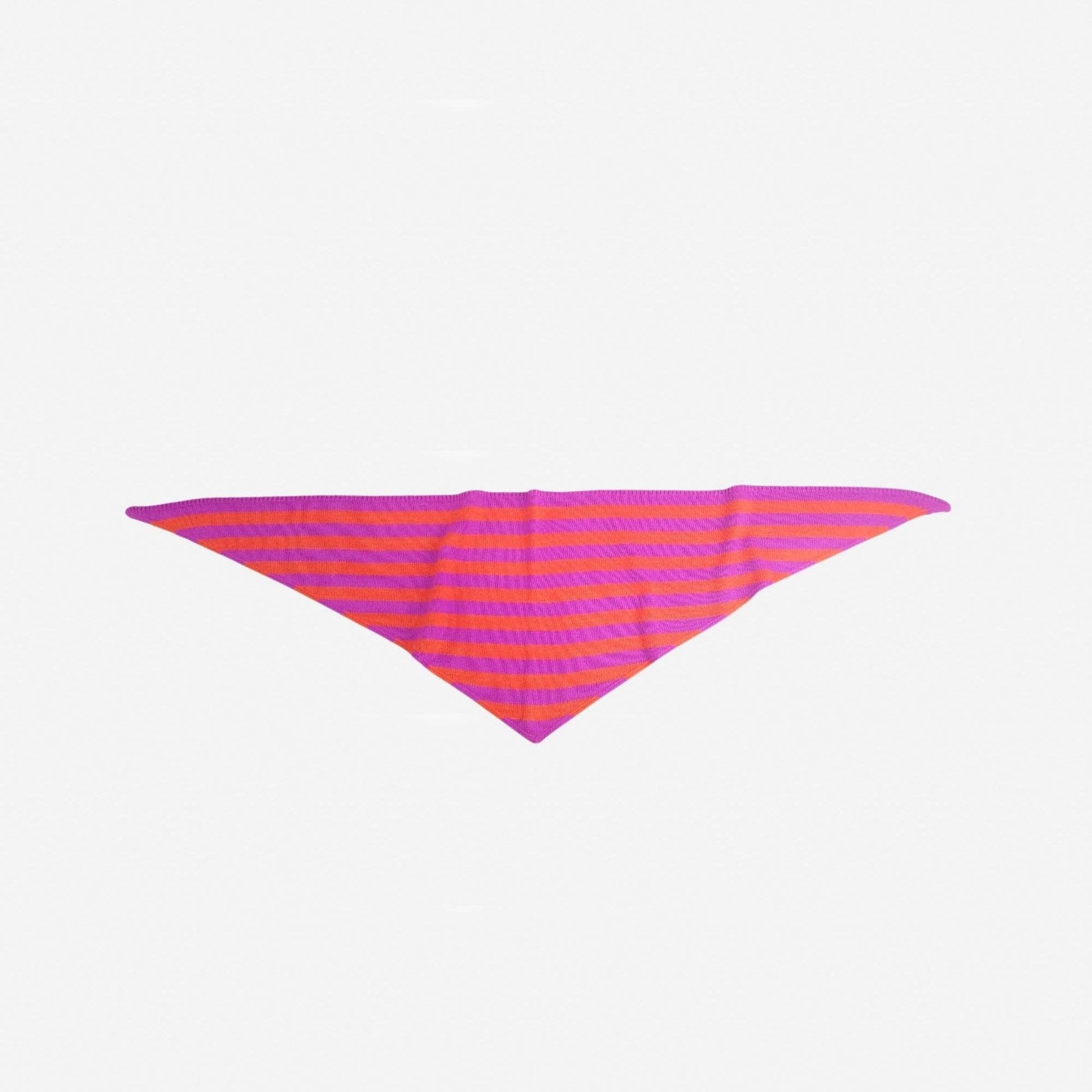 VERLOOP | knits - Simple Stripe Triangle Scarf: Kelly Stone Blue - PMA Store at the Portland Museum of Art, Maine