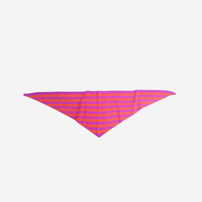 VERLOOP | knits - Simple Stripe Triangle Scarf: Kelly Stone Blue - PMA Store at the Portland Museum of Art, Maine