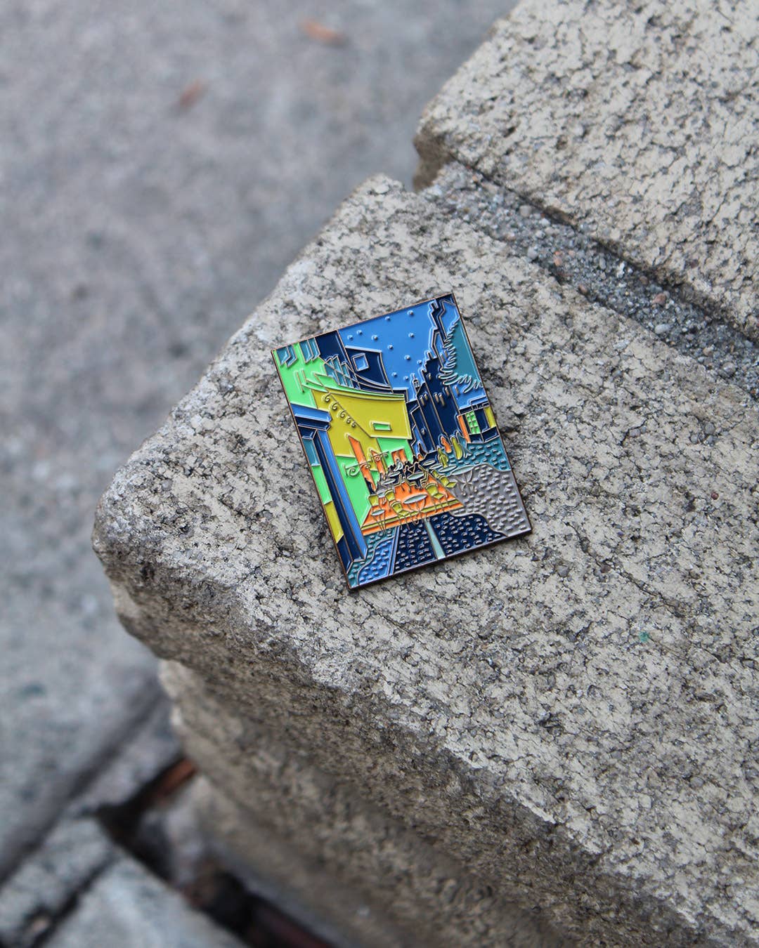 Pin Museum - Café Terrace at Night • Enamel Pin