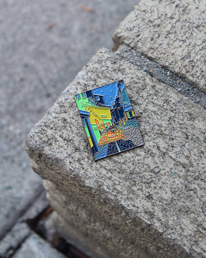 Pin Museum - Café Terrace at Night • Enamel Pin