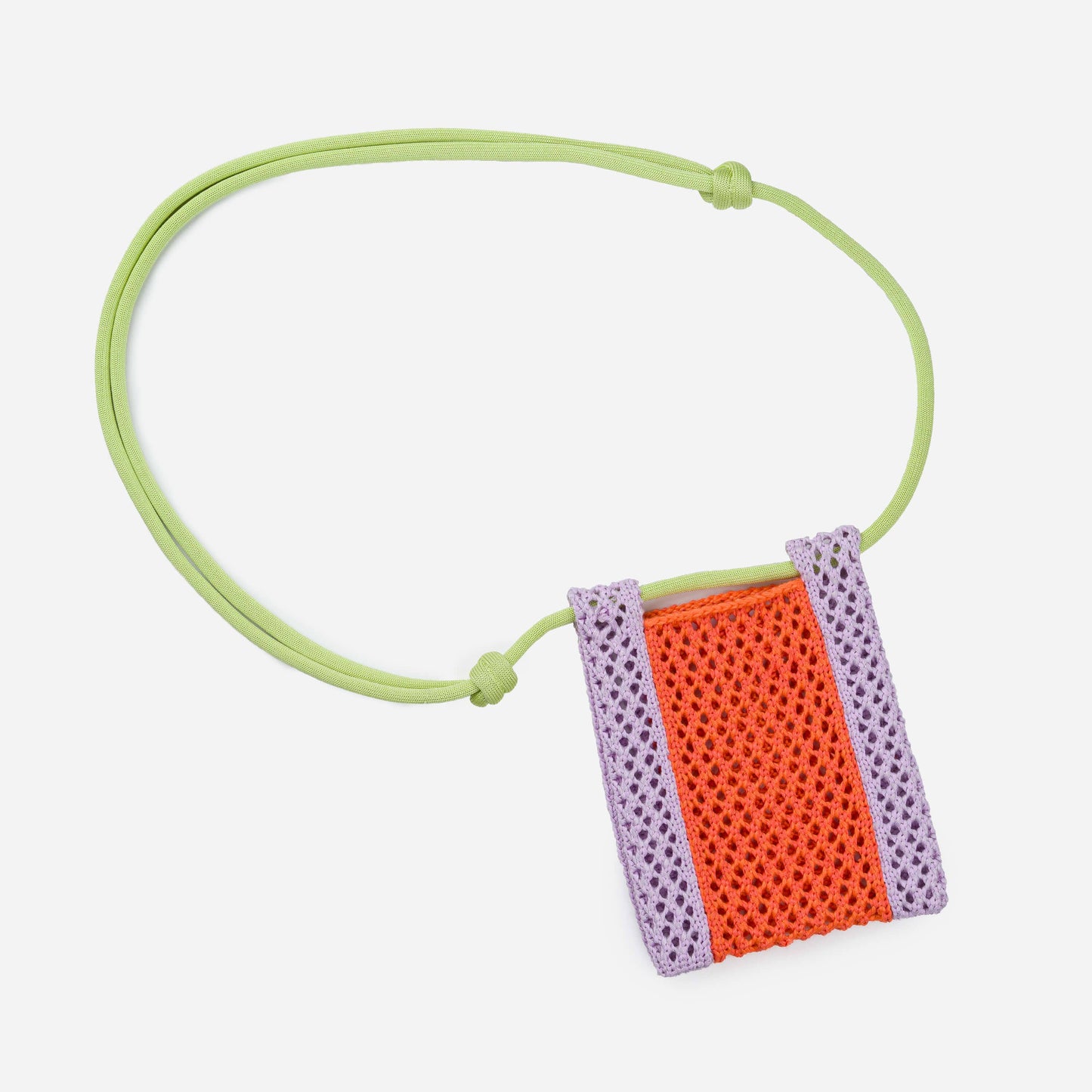 Raffia Phone Sling: Golden Olive Pink - PMA Store at the Portland Museum of Art, Maine