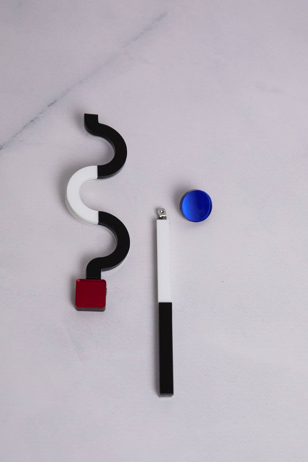 Pamela Coromoto - NEW Memphis Statement Earrings - Primary Colors: Black/White