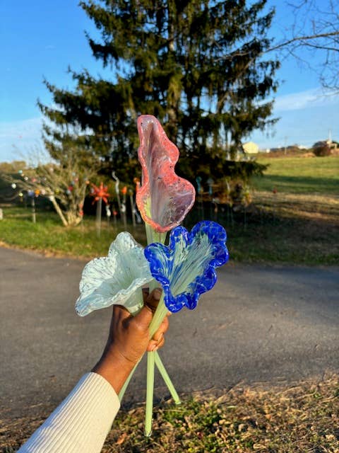 WGK Glass Art Inc - Flower with Long Stem - PMA Store at the Portland Museum of Art, Maine