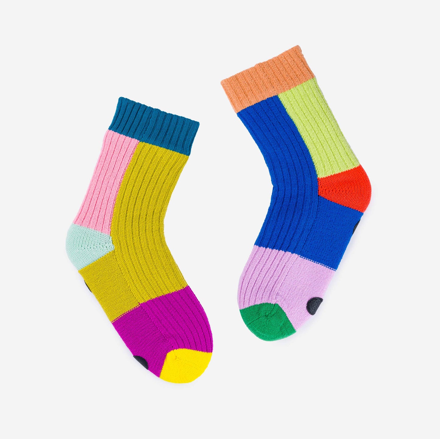 VERLOOP | knits - Mismatch House Socks: Rainbow / L/XL - W 9.5-12.5<br>M 8-11 - PMA Store at the Portland Museum of Art, Maine