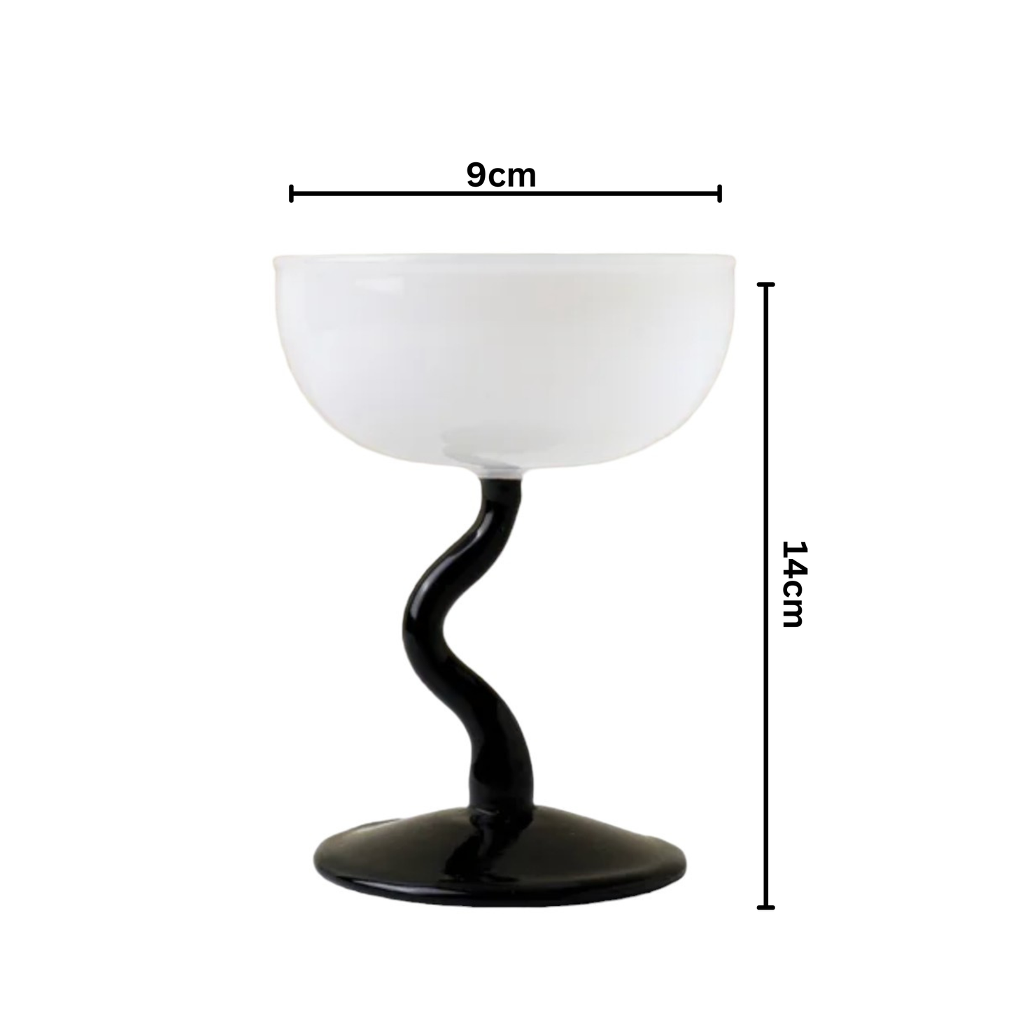 IVORE.GROUP (We cover All Import duty) - Candy Color Dessert Glass Cup: White Black - PMA Store at the Portland Museum of Art, Maine