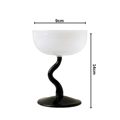 IVORE.GROUP (We cover All Import duty) - Candy Color Dessert Glass Cup: White Black - PMA Store at the Portland Museum of Art, Maine