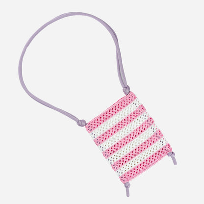 Stripe Raffia Phone Sling: Poppy - PMA Store at the Portland Museum of Art, Maine