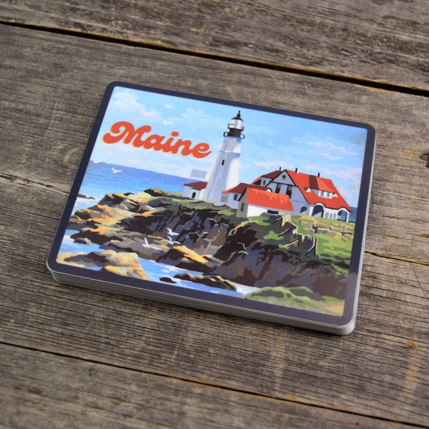 Quiet Tide Goods - Maine Lighthouse Vinyl Sticker - PMA Store at the Portland Museum of Art, Maine