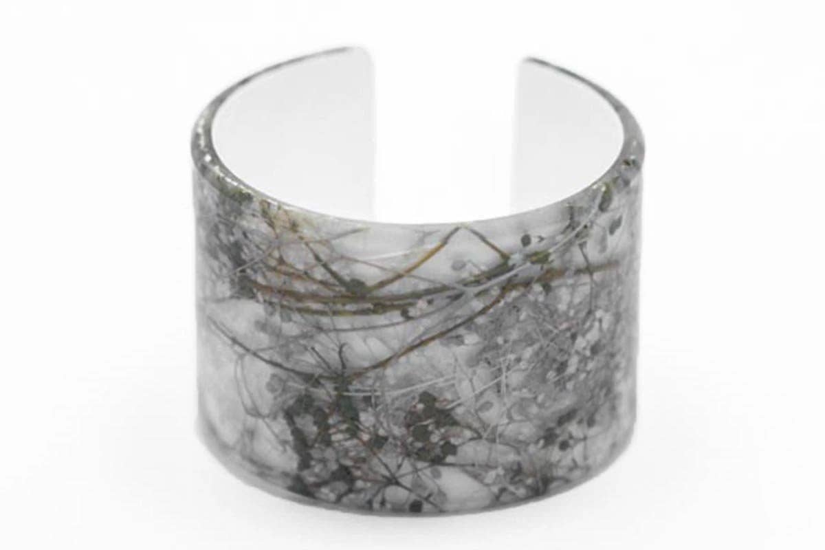 dconstruct - Ecoresin Cuff - Wide: Whisper Robin / M - PMA Store at the Portland Museum of Art, Maine