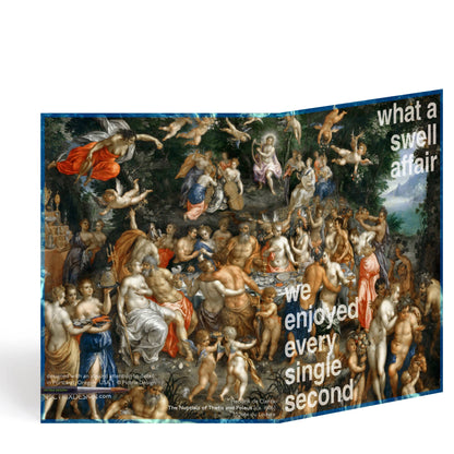 Pictrix Design - "A swell affair" thank-you notecard (A2): Recycled white - PMA Store at the Portland Museum of Art, Maine