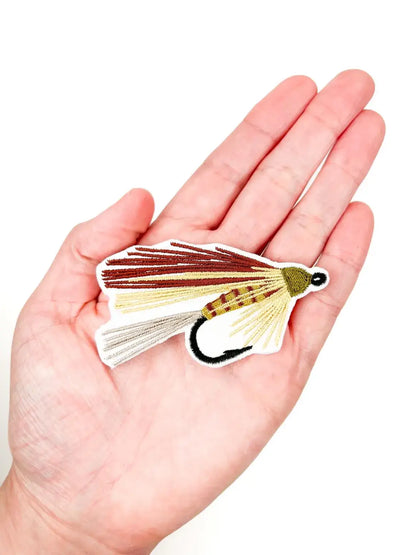 Field Trip Threads - Elk Hair Caddis Fly Fishing Iron On Patch Rivers, Angler - PMA Store at the Portland Museum of Art, Maine