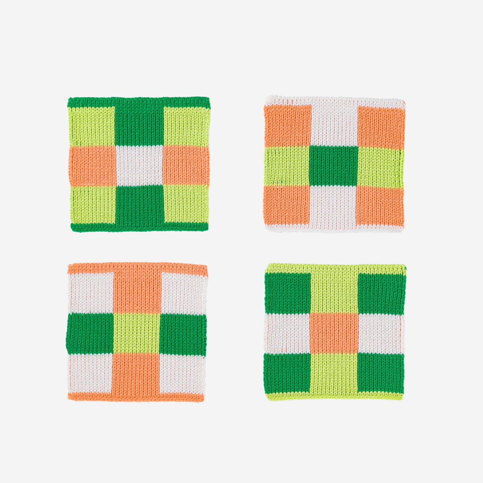 Square Square Coaster Set: Peach Lime - PMA Store at the Portland Museum of Art, Maine