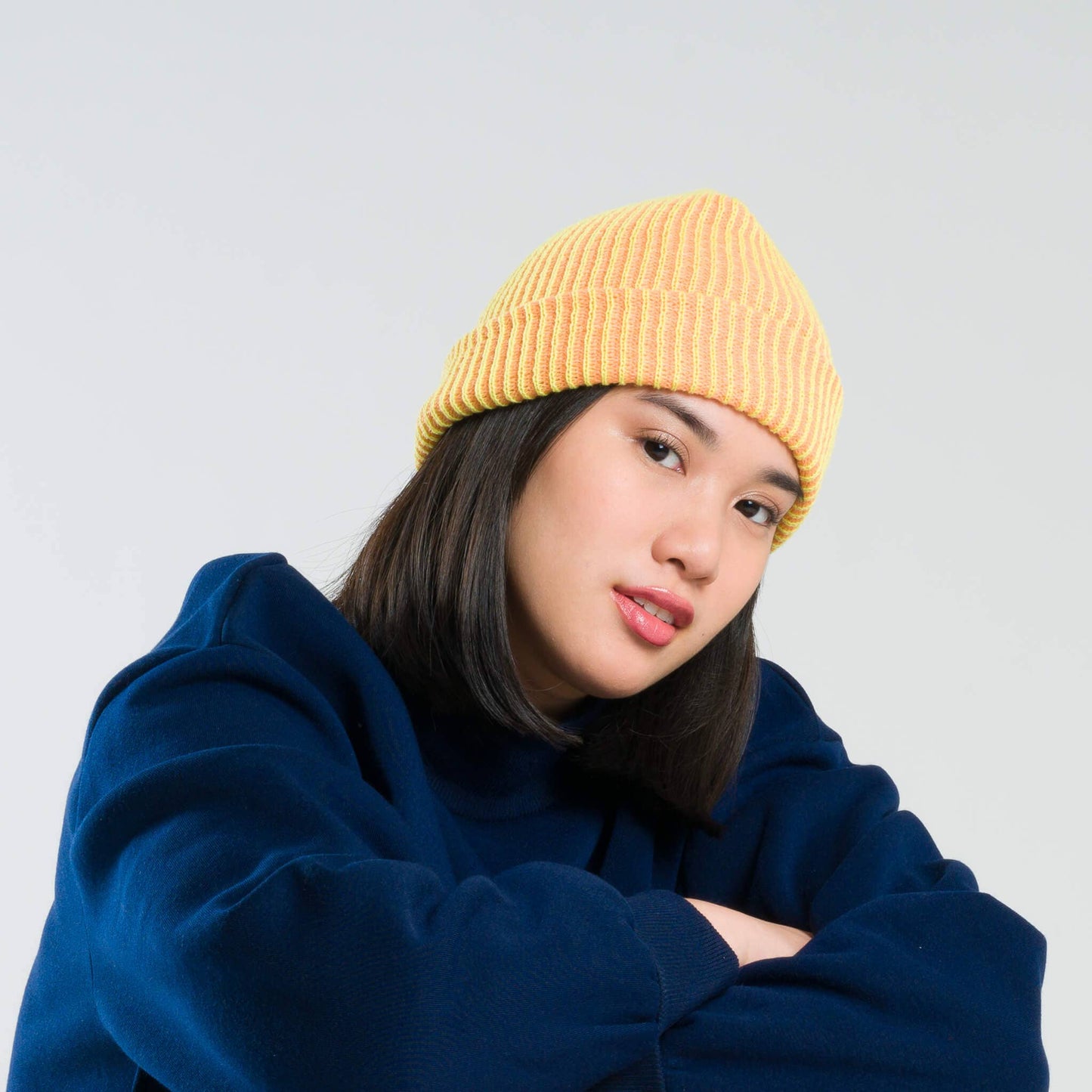 Simple Rib Knit Beanie: Kelly Stone Blue - PMA Store at the Portland Museum of Art, Maine