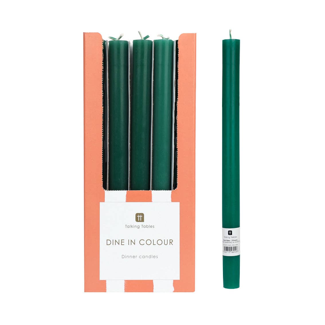 Talking Tables USA - Home, Birthday, Games & Seasonal Decor - Green Straight Dinner Candles - Display | Summer Home Decor |