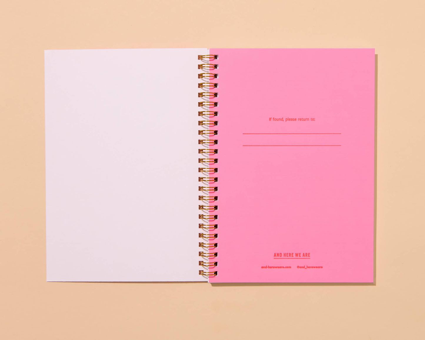 And Here We Are - Letterpress A5 Spiral Notebook—Oyster (Seafood Beach Summer) - PMA Store at the Portland Museum of Art, Maine