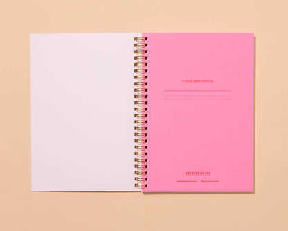 And Here We Are - Letterpress A5 Spiral Notebook—Oyster (Seafood Beach Summer) - PMA Store at the Portland Museum of Art, Maine