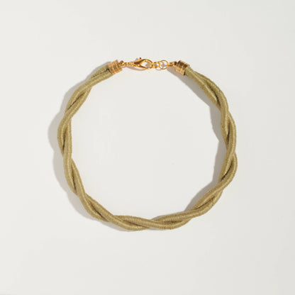 SASHA - Twist Necklace: Moss Cotton