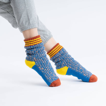 Varsity Knit House Socks: Golden Olive / S/M - W 6-9<br>M 5-7.5 - PMA Store at the Portland Museum of Art, Maine
