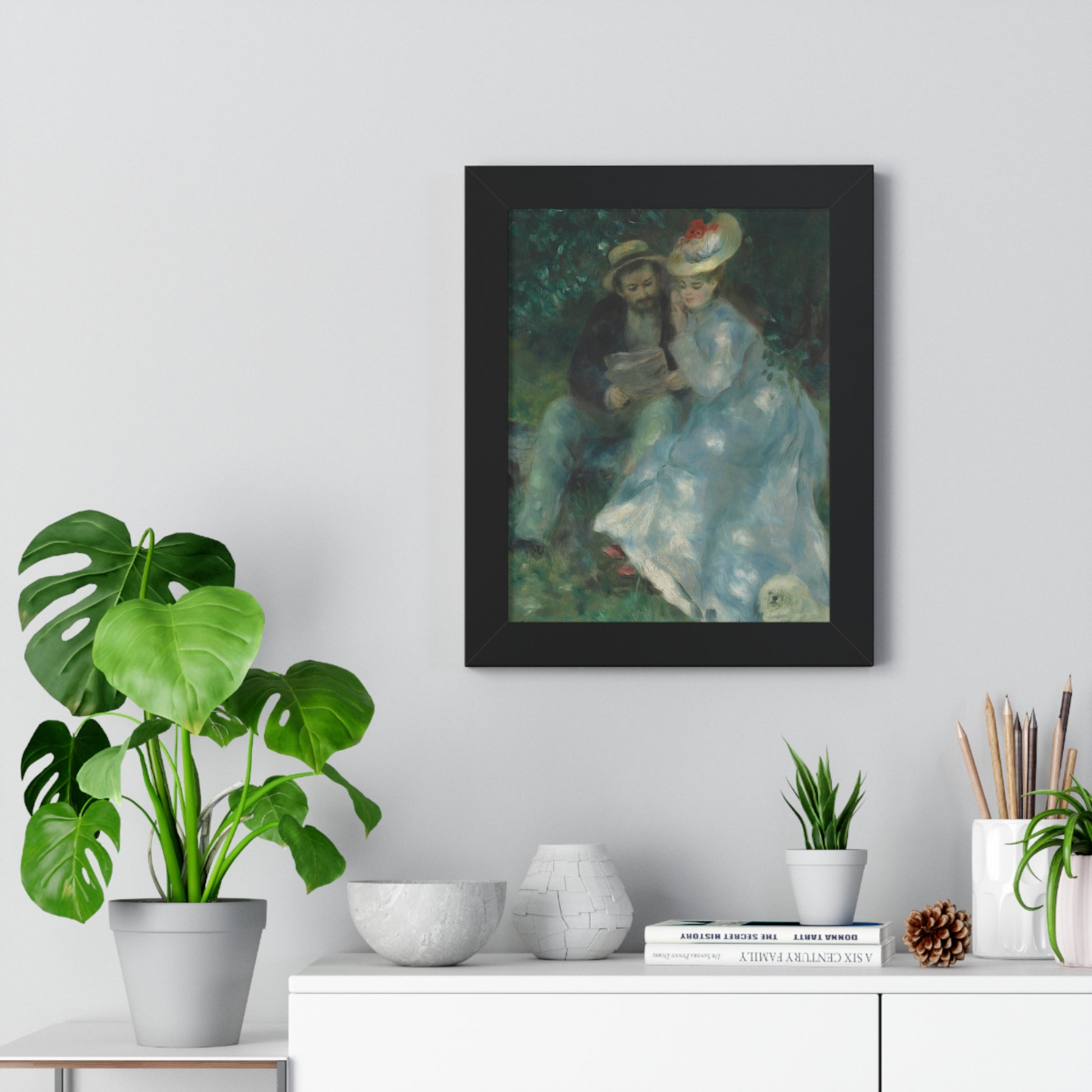 Confidences (Secrets) by Renoir, 1874 Framed Poster - Classic Art Print for Home Decor - PMA Store at the Portland Museum of Art, Maine