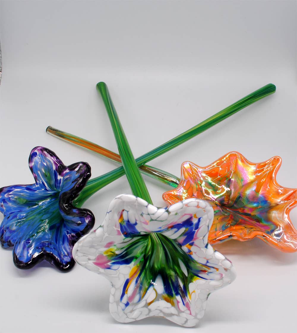 WGK Glass Art Inc - Flower with Long Stem - PMA Store at the Portland Museum of Art, Maine