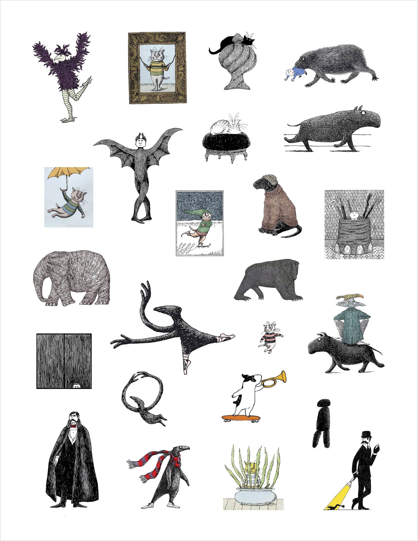 Pomegranate - Edward Gorey Sticker Book - PMA Store at the Portland Museum of Art, Maine