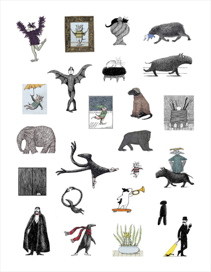 Pomegranate - Edward Gorey Sticker Book - PMA Store at the Portland Museum of Art, Maine