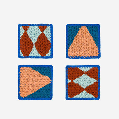 Scrap Mix Coaster Set: Kelly Lilac - PMA Store at the Portland Museum of Art, Maine