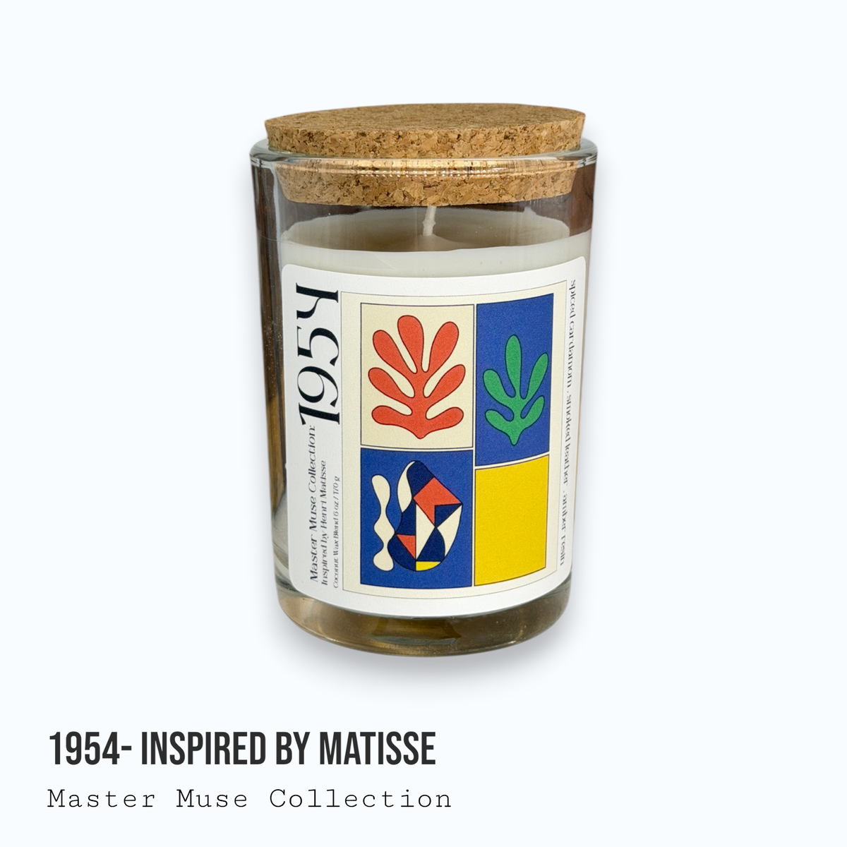 The Scented Palette - Leather Amber Matisse-Inspired Art Candle — 1954: Candle