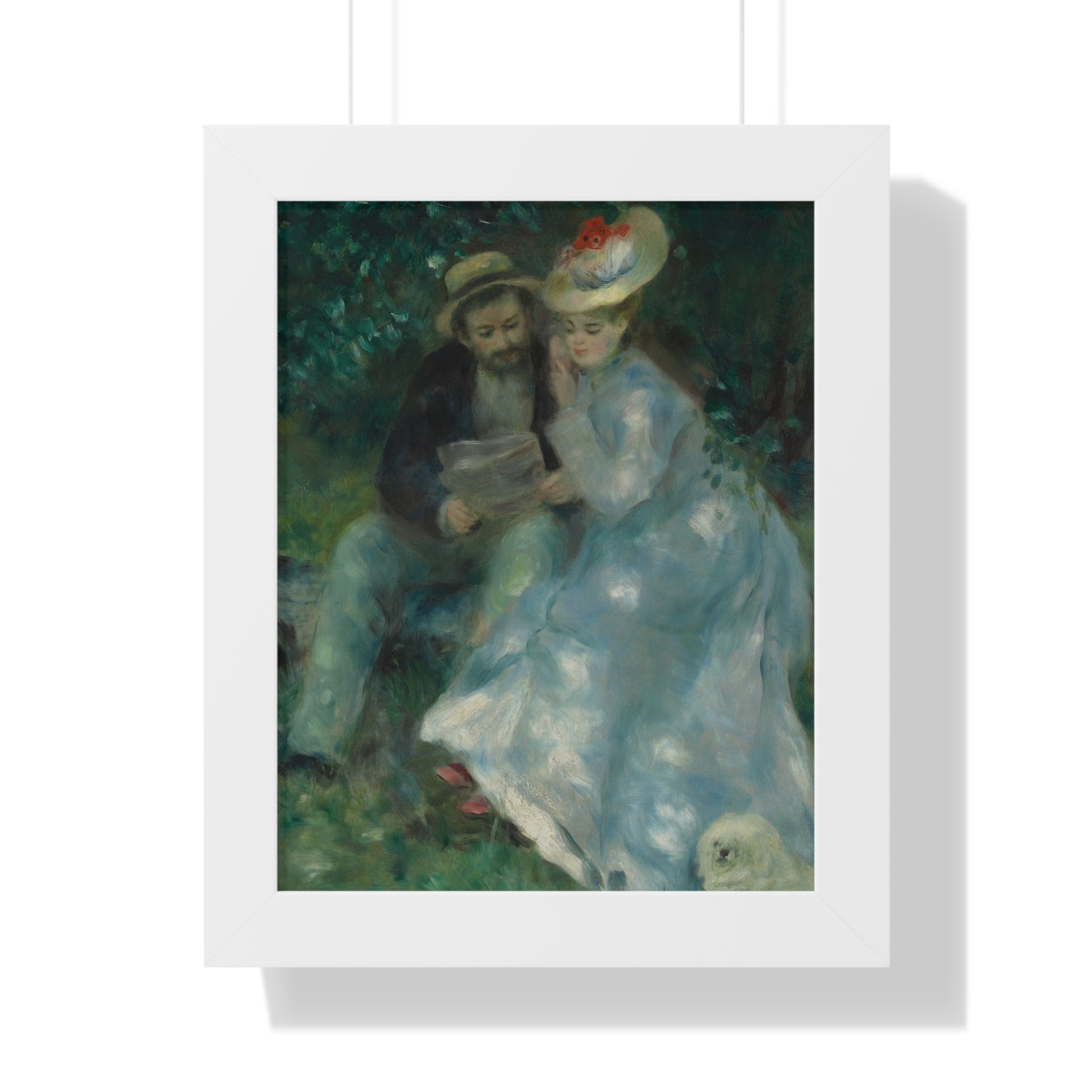 Confidences (Secrets) by Renoir, 1874 Framed Poster - Classic Art Print for Home Decor - PMA Store at the Portland Museum of Art, Maine
