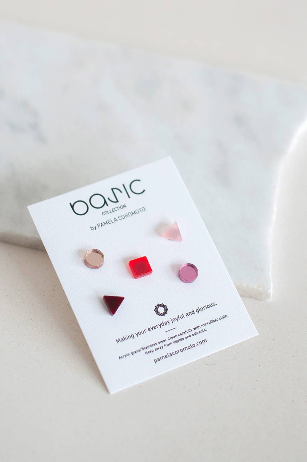 Pamela Coromoto - Basic - Mini Earrings Set (5) - Colorful Palette: Pink Palette - PMA Store at the Portland Museum of Art, Maine