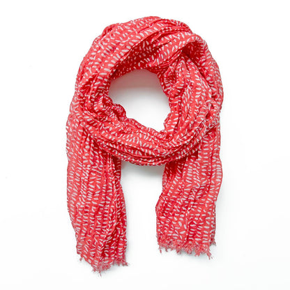 See Design - Cotton Scarf: Notes Yellow/Pink - PMA Store at the Portland Museum of Art, Maine