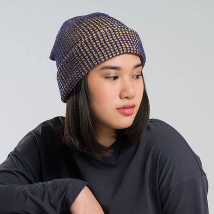 Simple Grid Knit Beanie: Lime Pink - PMA Store at the Portland Museum of Art, Maine