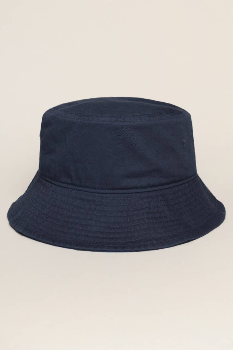 Fashion City - Solid Color Cotton Bucket Fisherman Hats: GREENTEA / S/M