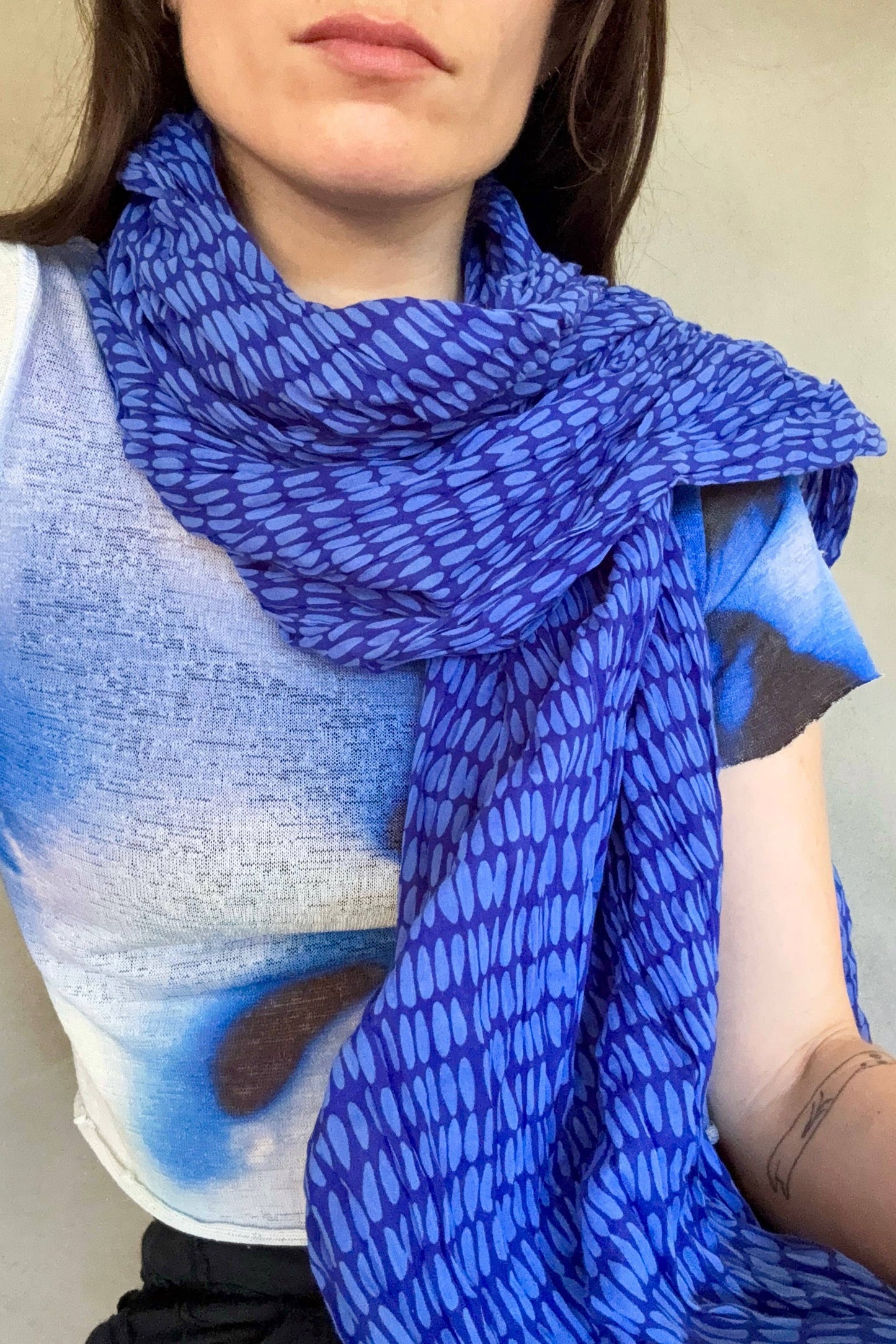 See Design - Cotton Scarf: Sonnet Pink/Orange