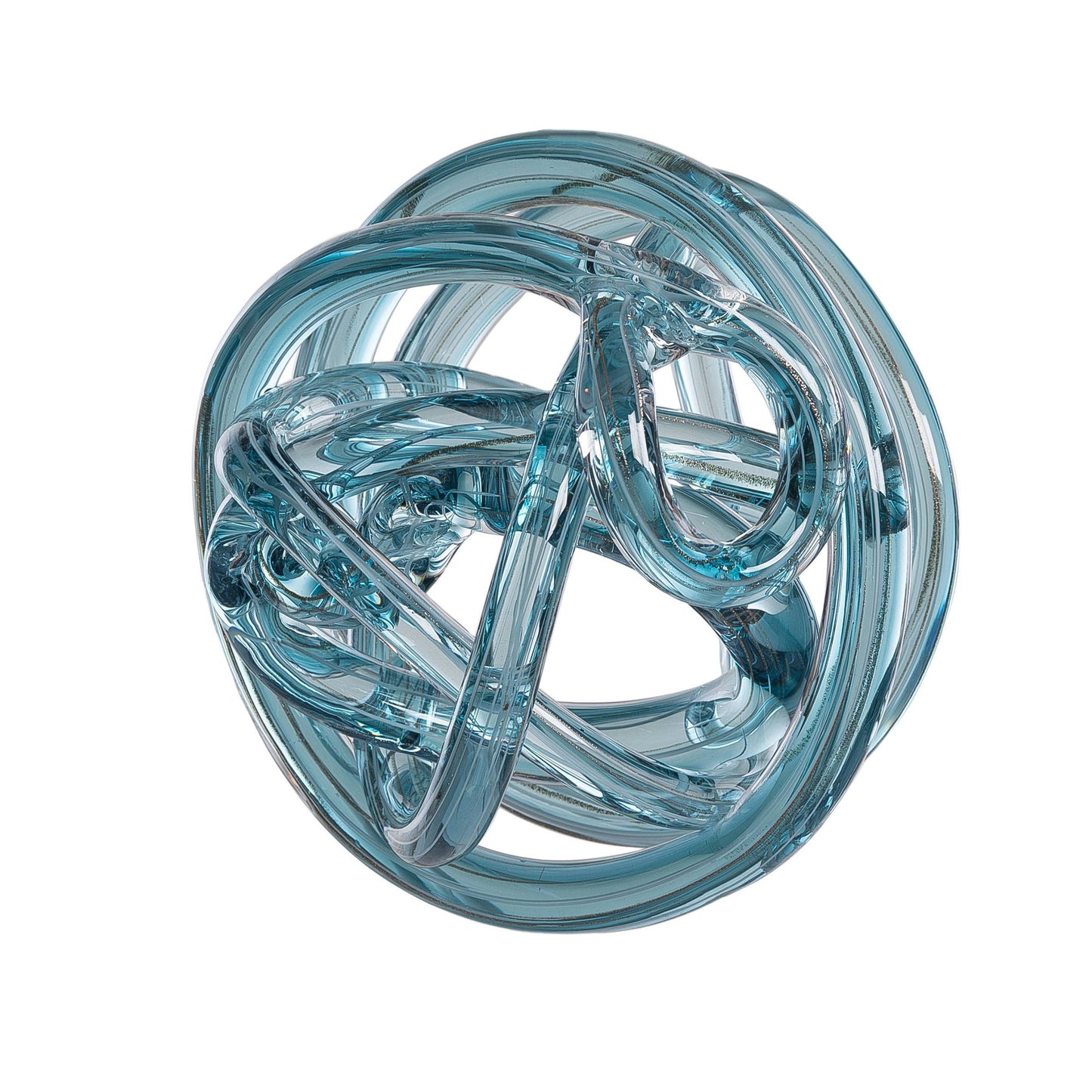 Beachcombers - Aqua Glass Knot With Glitter Large