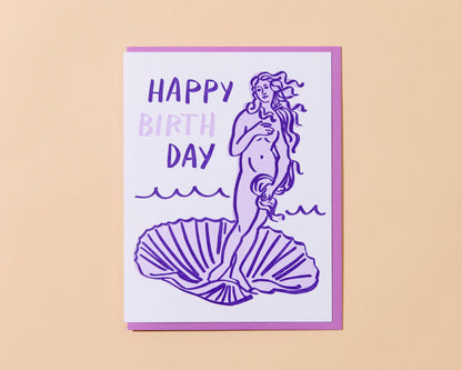 Birth (of Venus) Day Letterpress Birthday Greeting Card- Made in USA - PMA Store at the Portland Museum of Art, Maine