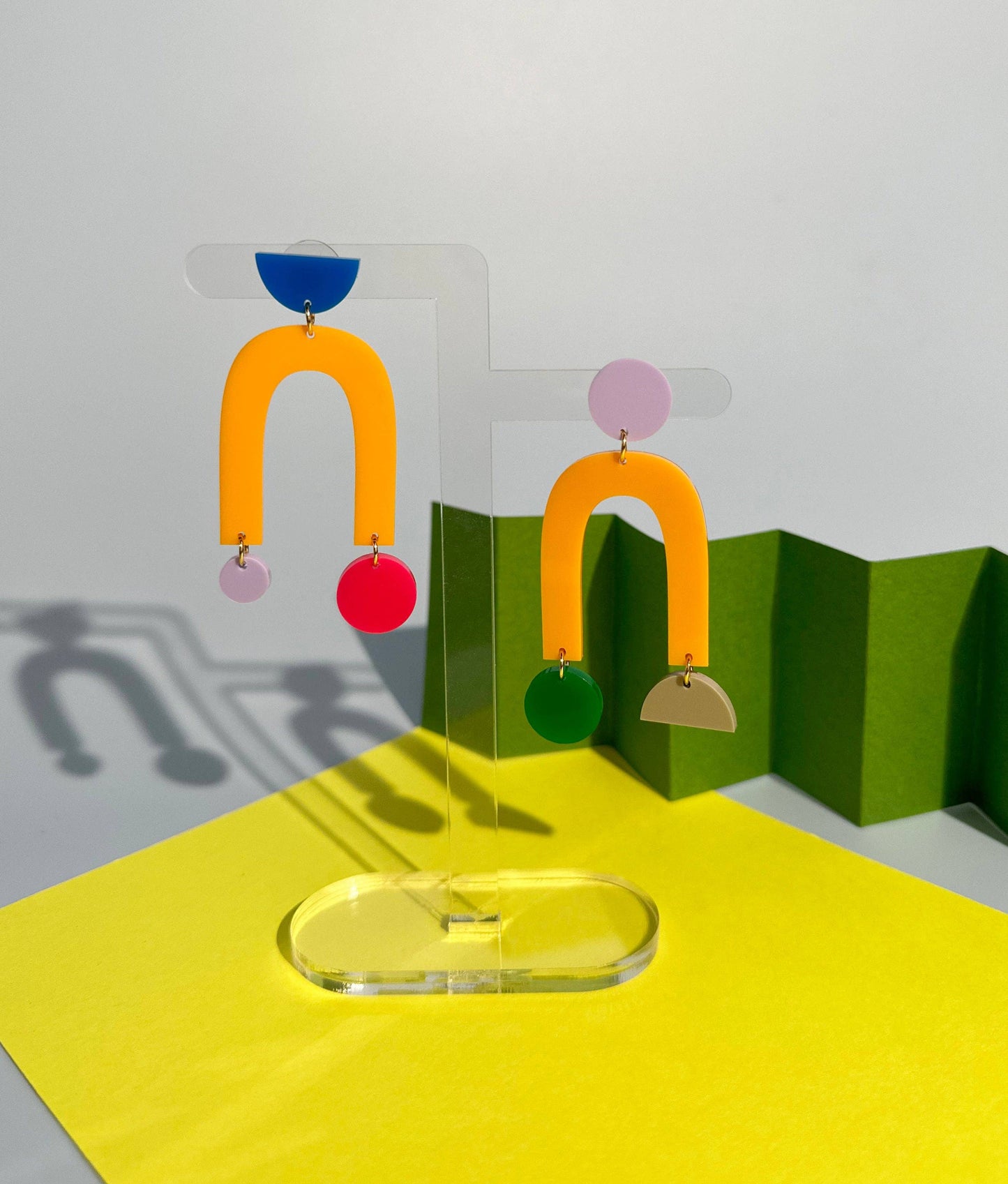 Combinist Goods - Collage Earrings: Cobalt Blue