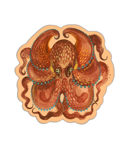 Lin Snow Art - Octopus Sticker - PMA Store at the Portland Museum of Art, Maine