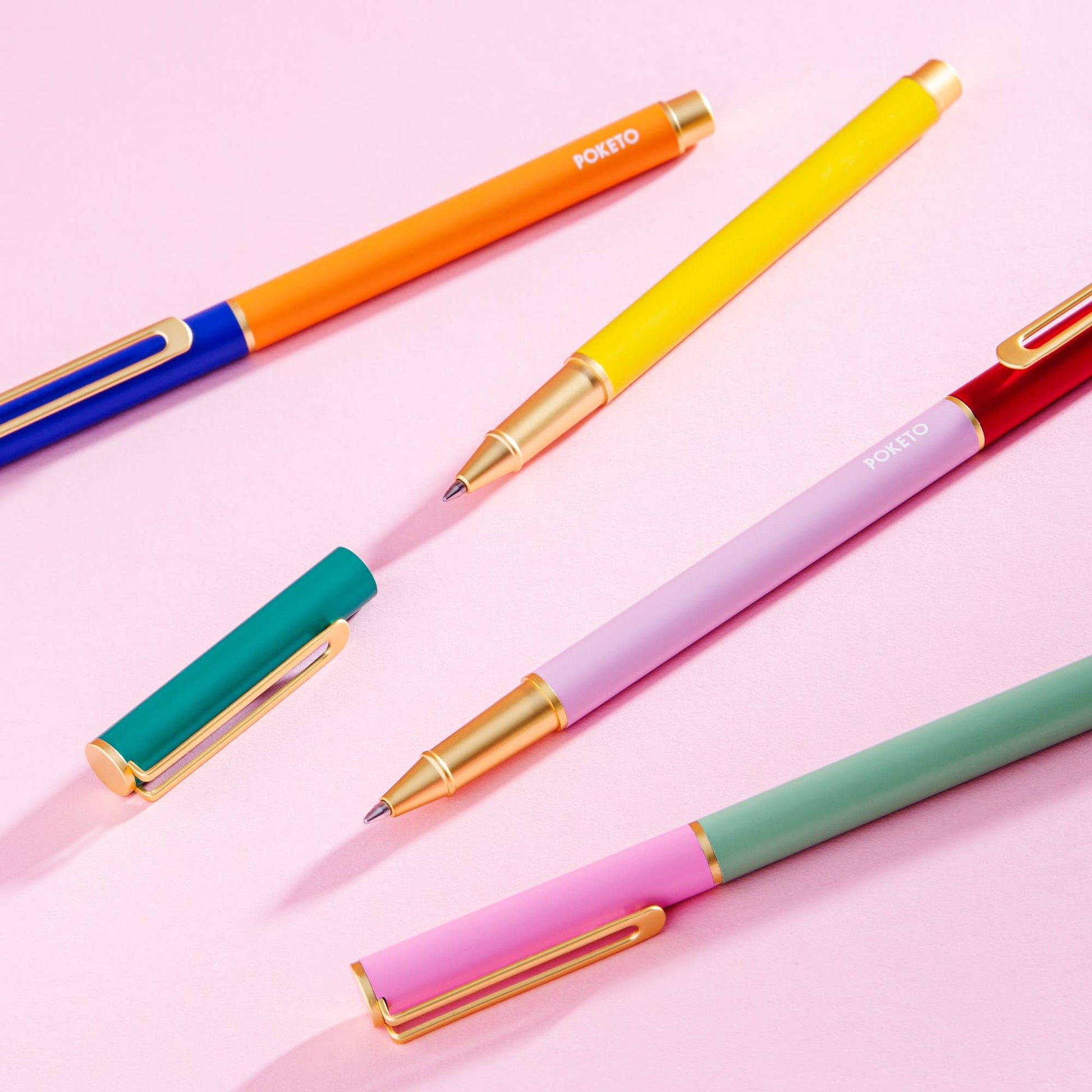 Poketo - Colorblock Cap Pen: Set of 4 - PMA Store at the Portland Museum of Art, Maine