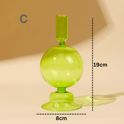 Lime Green Candlestick Holder | Flower Vase: J - PMA Store at the Portland Museum of Art, Maine