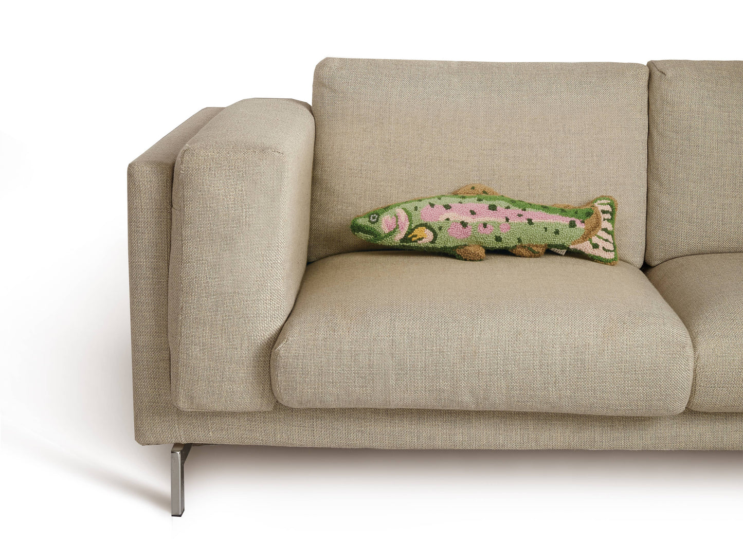 Peking Handicraft - Shaped Trout Hook Pillow - PMA Store at the Portland Museum of Art, Maine