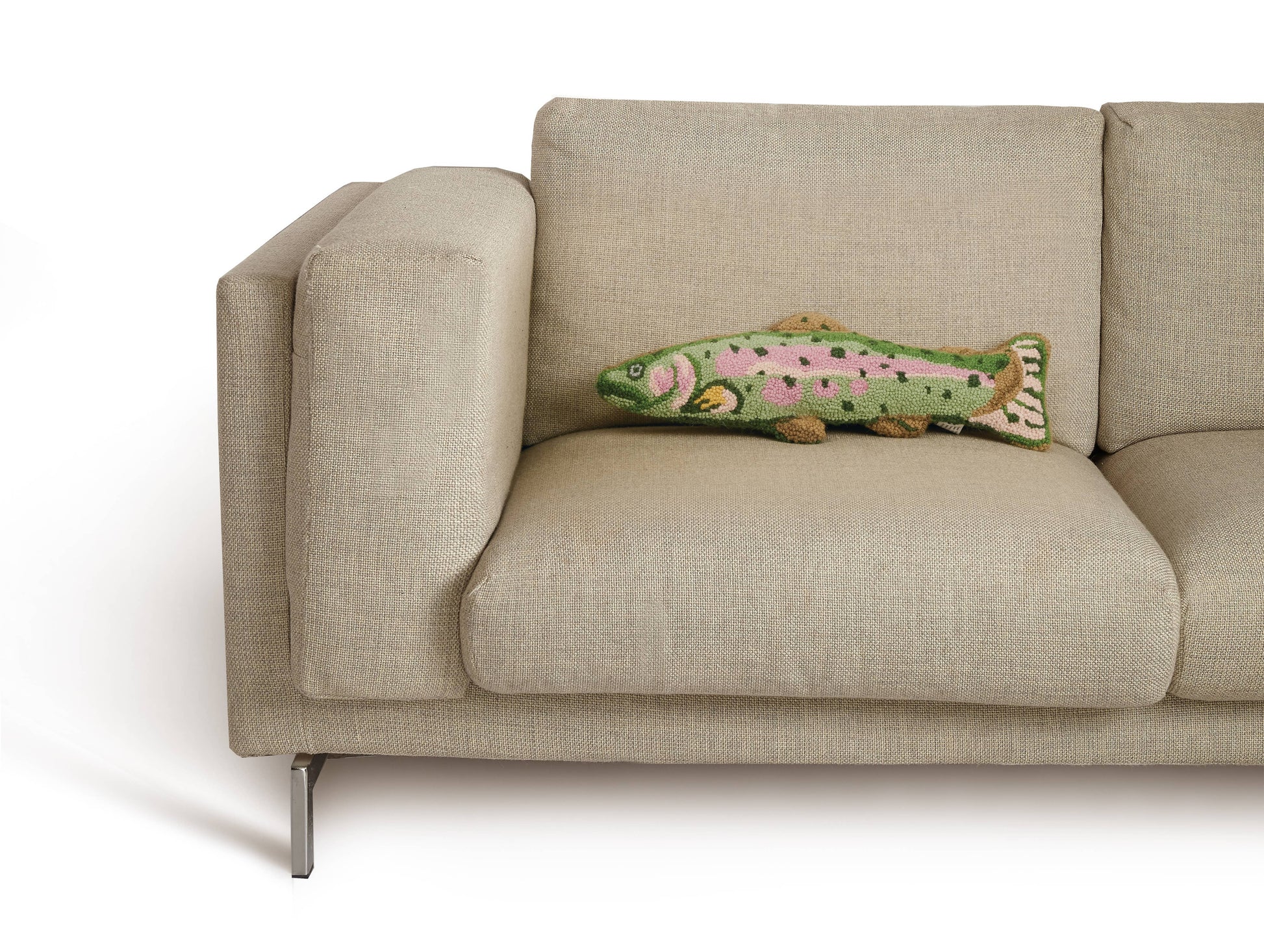 Peking Handicraft - Shaped Trout Hook Pillow - PMA Store at the Portland Museum of Art, Maine