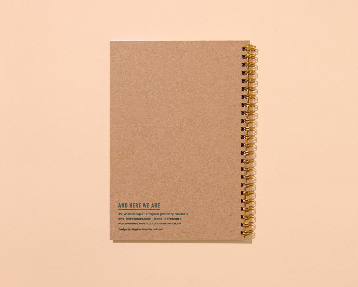 And Here We Are - Letterpress A5 Spiral Notebook—Rainbow Trout (Colorful Fish) - PMA Store at the Portland Museum of Art, Maine